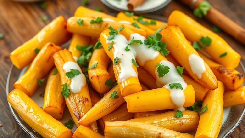 Vegan Coconut Roasted Parsnips