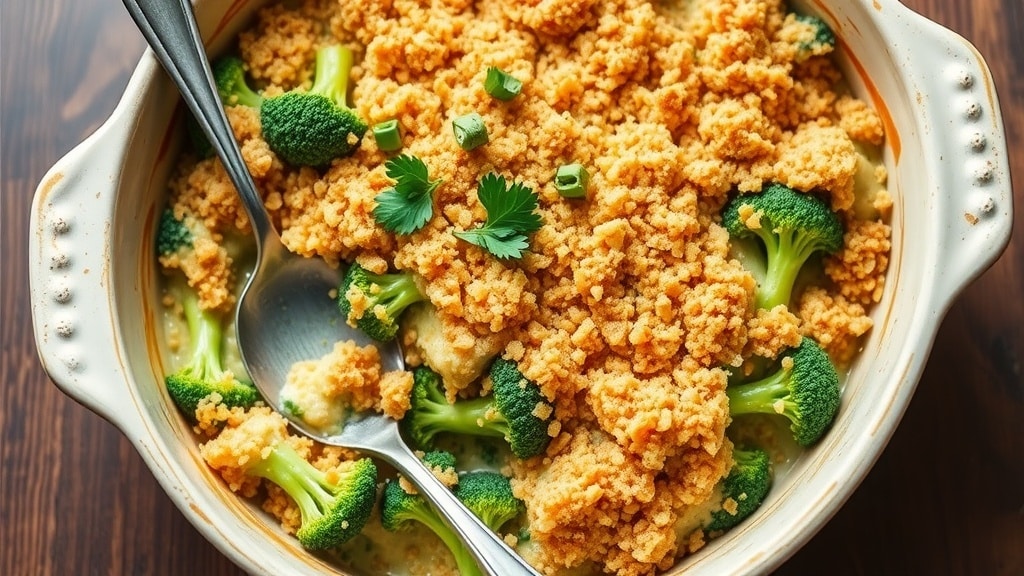 Vegan Creamy Broccoli Quinoa Casserole
