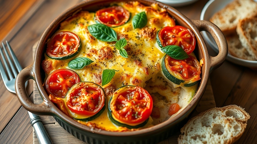 Vegan Zucchini and Tomato Gratin