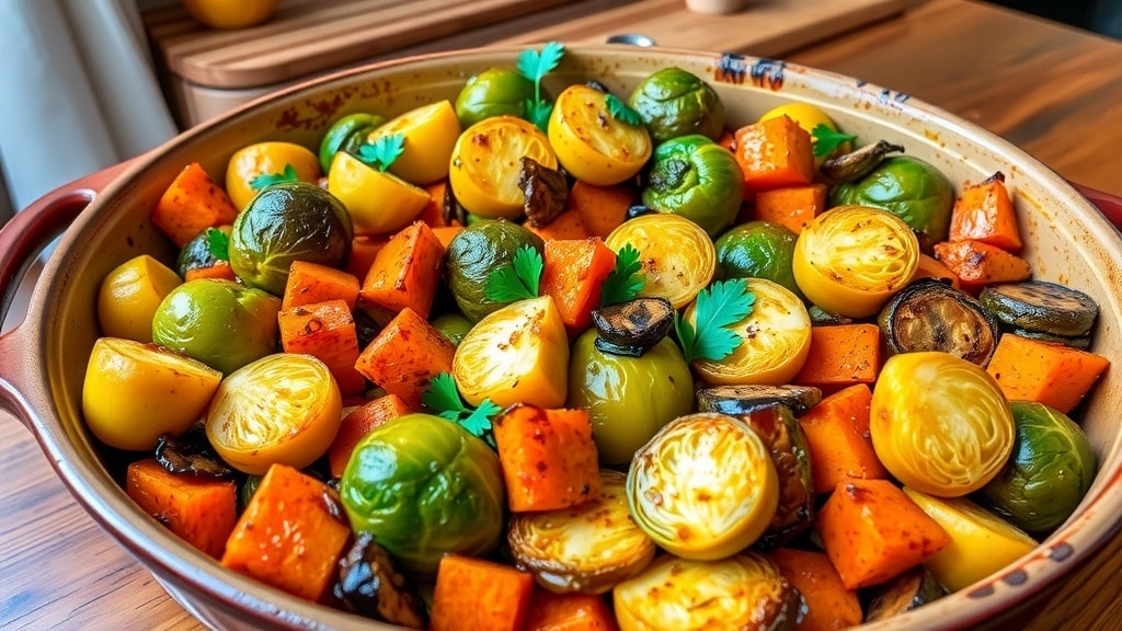 Vegan Maple Glazed Apple Veggie Bake