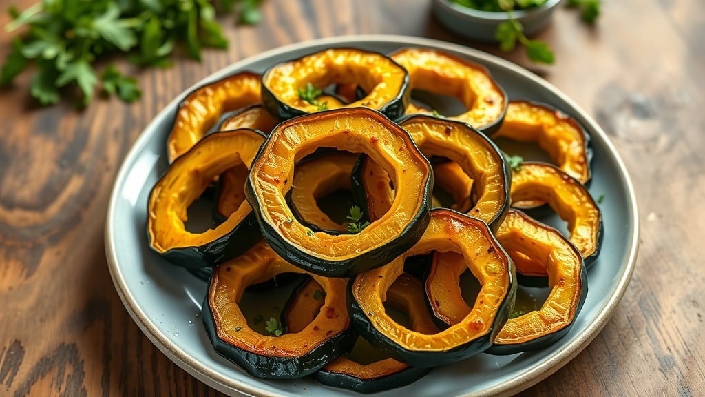 Vegan Roasted Acorn Squash Rings