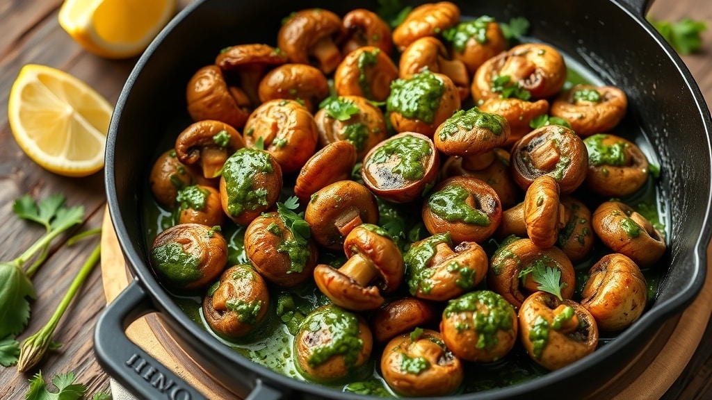 Vegan Chimichurri Mushroom Skillet