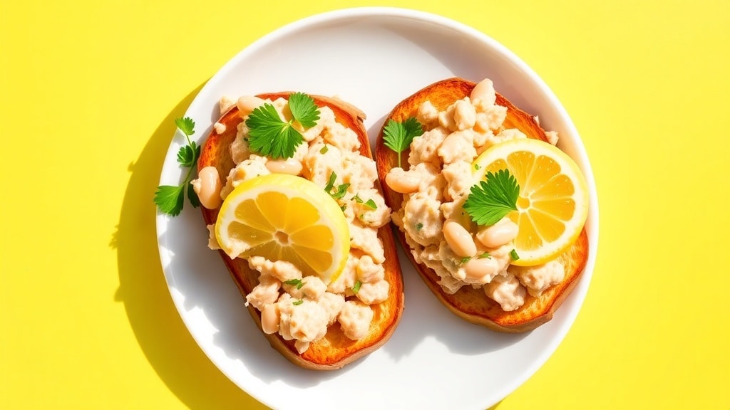 Vegan Lemon Smashed White Bean Toast