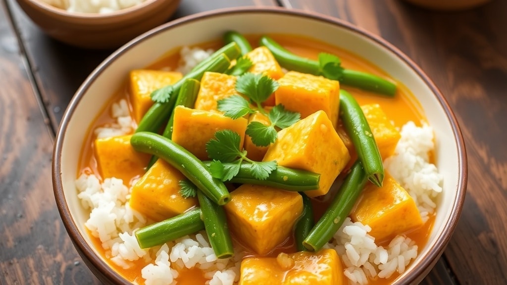 Vegan Tofu and Green Bean Curry