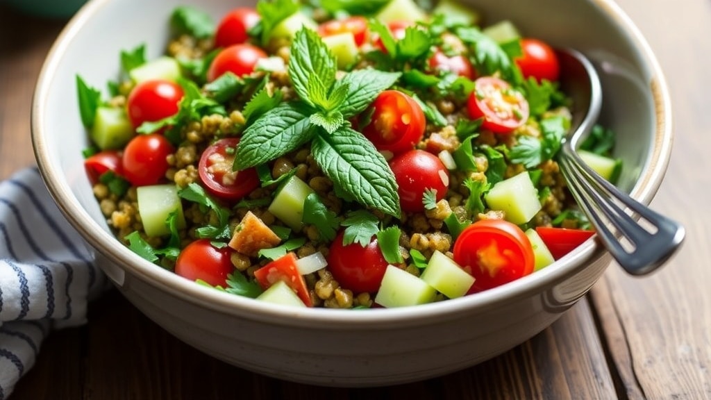 Vegan Mediterranean Lentil Tabbouleh