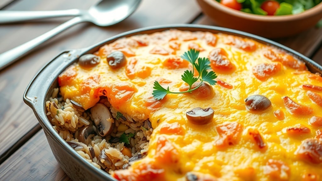 Vegan Wild Rice Mushroom Casserole