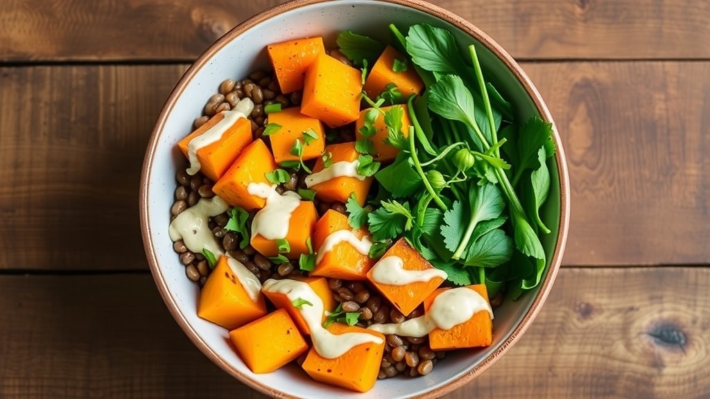 Vegan Roasted Pumpkin Lentil Bowls