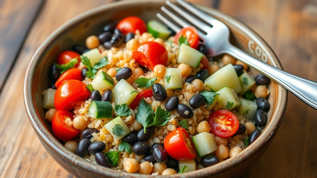 Vegan Herby Farro and Bean Salad