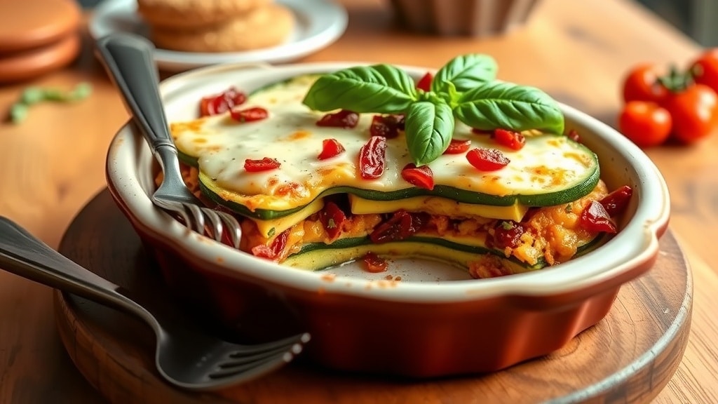 Vegan Sun-Dried Tomato Zucchini Bake