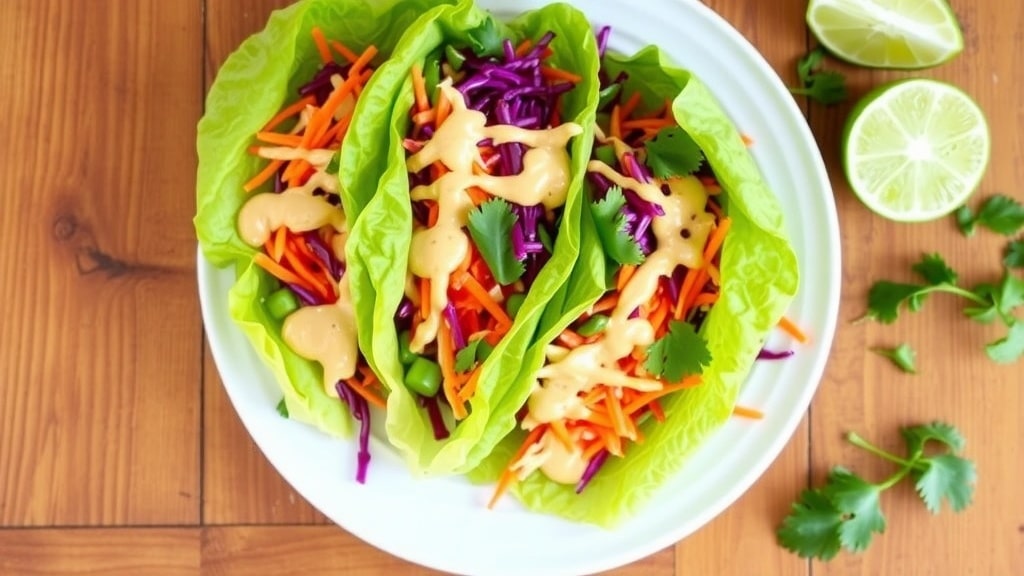 Vegan Peanut Coconut Slaw Wraps